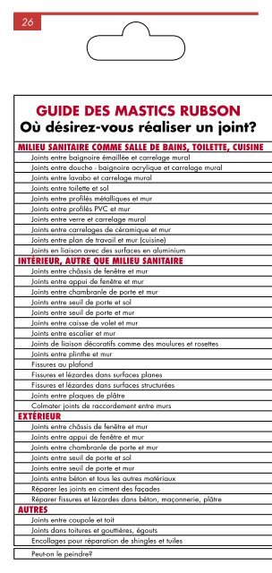 Mastic - Rubson