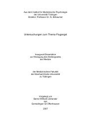 Untersuchungen zum Thema Flugangst - TOBIAS-lib - Universität ...