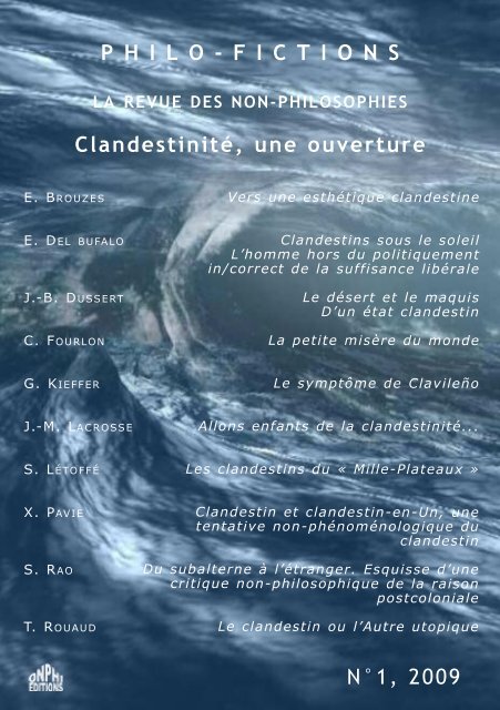 Clandestin-en-Un - Revue Onphi p.69 - 2009 - Xavier Pavie