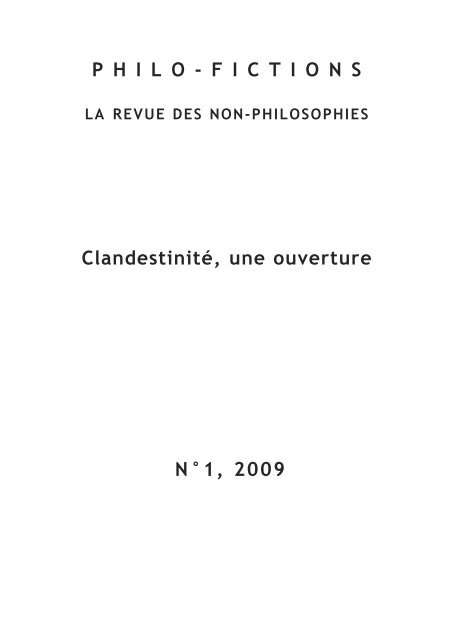 Clandestin-en-Un - Revue Onphi p.69 - 2009 - Xavier Pavie