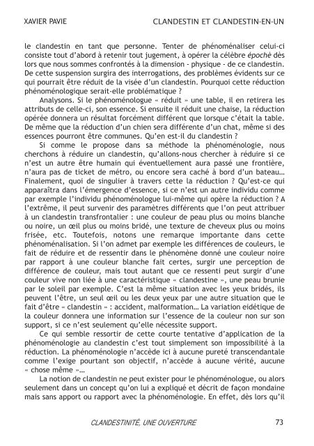 Clandestin-en-Un - Revue Onphi p.69 - 2009 - Xavier Pavie