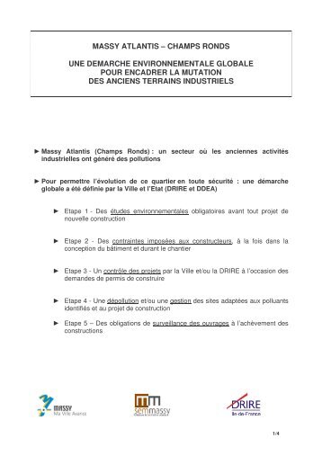 Note d'information aux acquéreurs de biens immobiliers - Massy