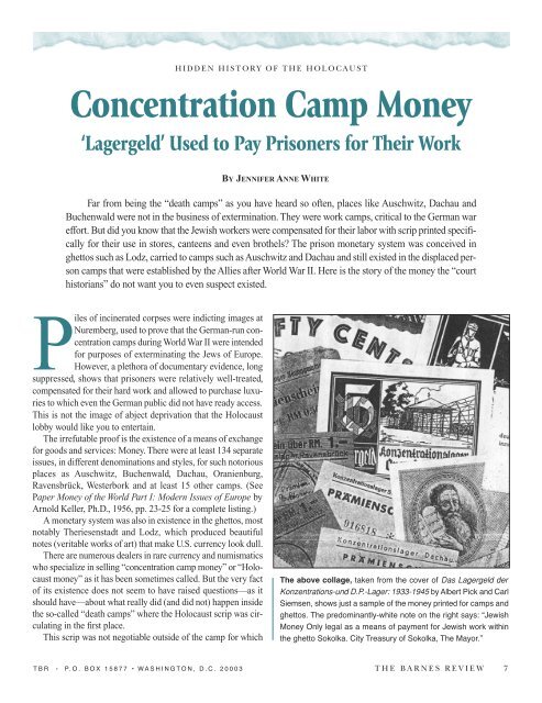 Concentration Camp Money - The Barnes Review