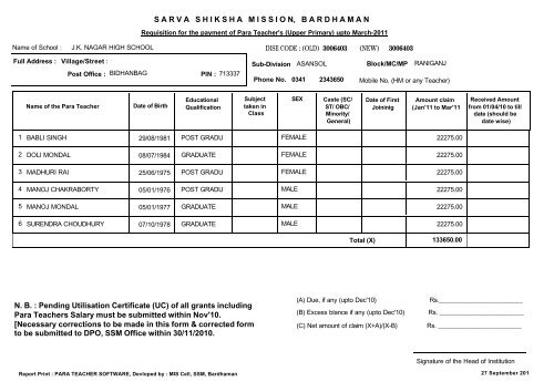 Requisition PT (UP)