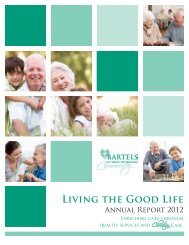 Annual Report 2012 - Bartels Retirement Community