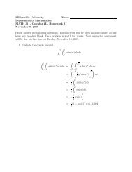 Answer Key - Millersville University