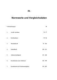 IV. Normwerte und Vergleichsdaten - Dr. Jochen Beck