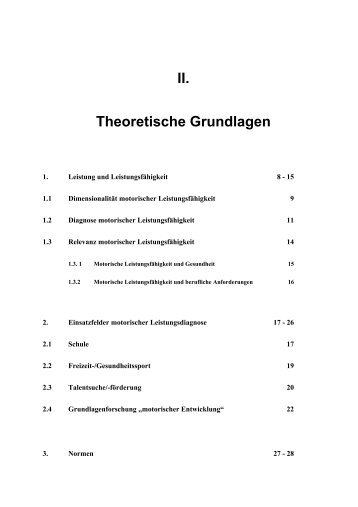 II. Theoretische Grundlagen - Dr. Jochen Beck