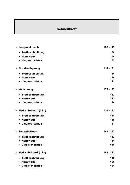 Normwerte - Schnellkraft