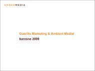Guerilla Marketing & Ambient Media - Barzone.de