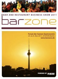 Forum der Szenen-Gastronomie 24. & 25. Mai 2011 ... - Barzone.de