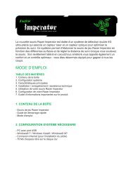 MODE D'EMPLOI - Razer