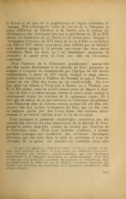 Anthologie de la littérature ukrainienne jusqu'au milieu du XIXe siècle