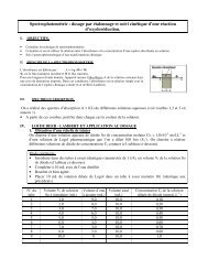 Spectrophotométrie : dosage par étalonnage et suivi cinétique d'une ...