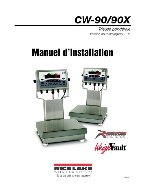 CW-90/90X Checkweigher Manual - Rice Lake Weighing Systems