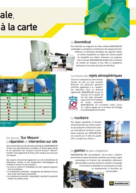 MANUMESURE réalise les campagnes de ... - Chauvin-Arnoux