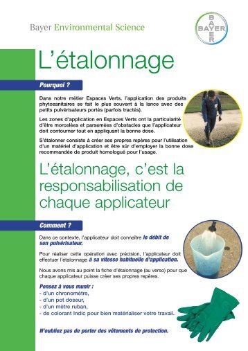 fiche d'étalonnage papier - Club-Vert