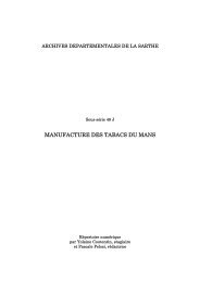 archives departementales de la sarthe - Archives départementales ...