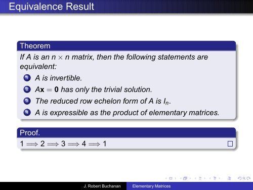 Elementary Matrices