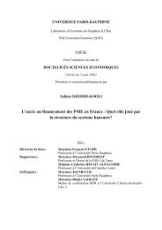 L'accès au financement des PME en France : Quel rôle joué par la ...