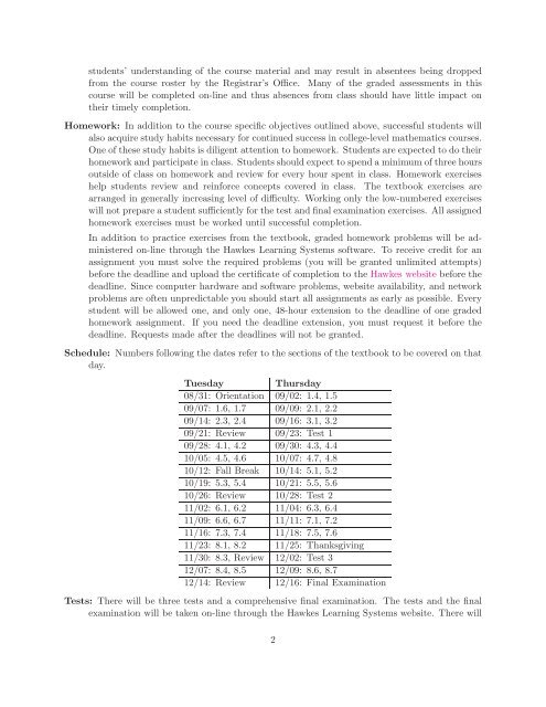 MATH 101.56 - College Algebra, Fall 2010