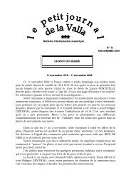 Bulletin d'information municipal N° 31 ... - La Valla en Gier