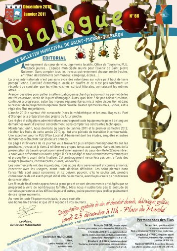 Consulter le bulletin municipal du 01/12/2010 - Saint Pierre Quiberon