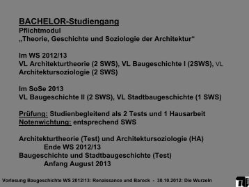 Beschreibung - Institut für Baugeschichte, Architekturtheorie und ...