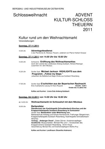 Programm Adventsmarkt - Bayerischer Jura