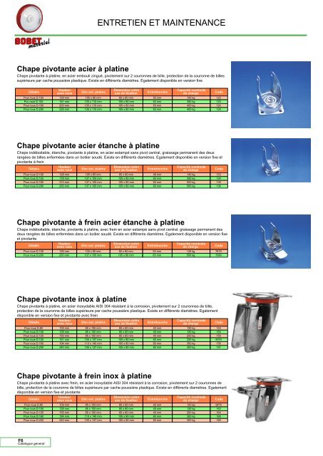 CATALOGUE GÉNÉRAL 2012 (28.7 Mo) - Bobet-materiel.com