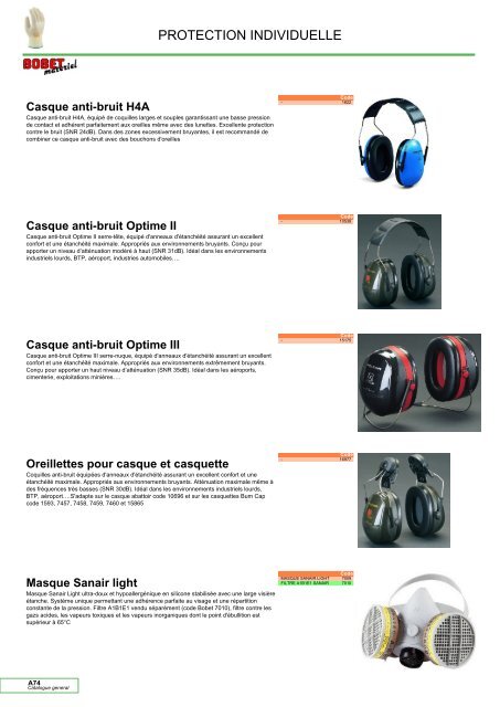 CATALOGUE GÉNÉRAL 2012 (28.7 Mo) - Bobet-materiel.com