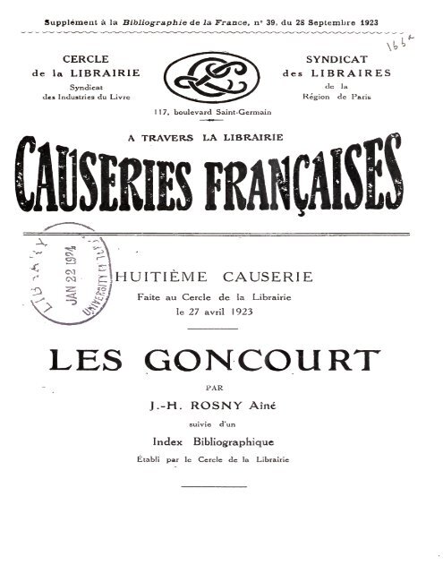 CAUSERIES FRANÇAISES - World eBook Library