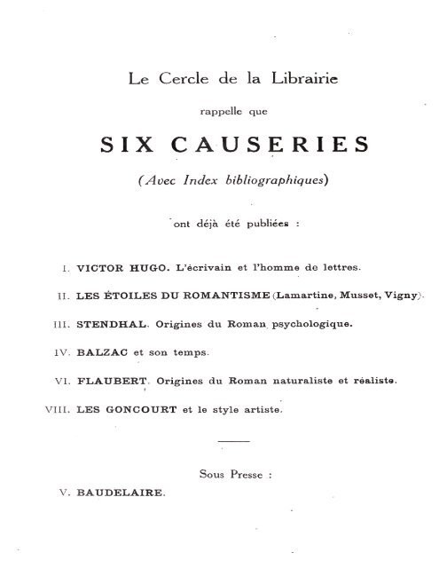 CAUSERIES FRANÇAISES - World eBook Library