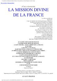 Marquis de la Franquerie – La mission divine de la France