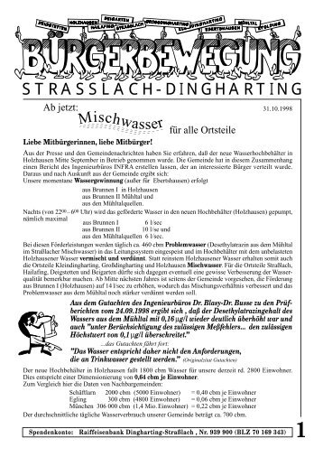 31. Oktober 1998 - Bürgerbewegung Straßlach-Dingharting