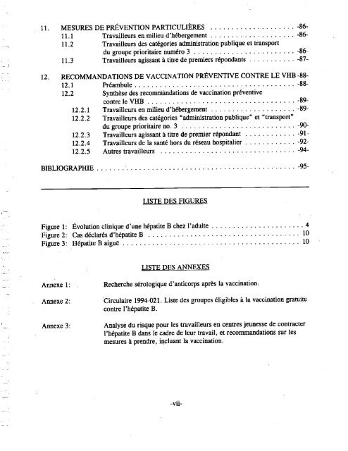 Vaccination contre l'hépatite B de certains groupes de travailleurs ...