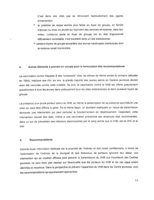 Vaccination contre l'hépatite B de certains groupes de travailleurs ...