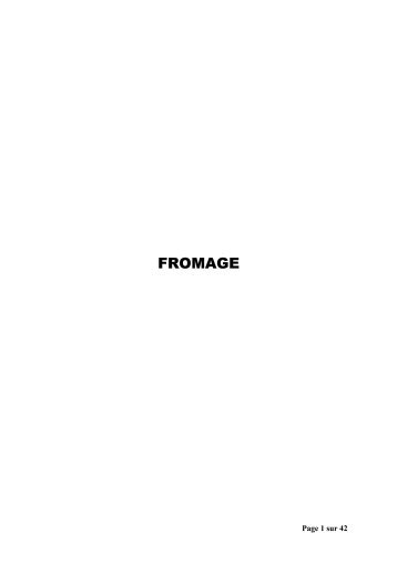FROMAGE - Tunisie industrie
