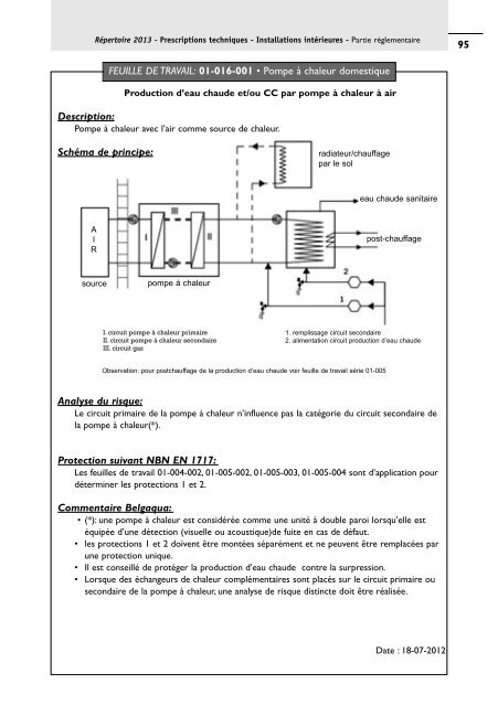 Prescriptions techniques - Installations intérieures - Belgaqua