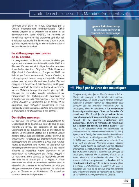 Plaquette de présentation - Institut Pasteur de Guadeloupe