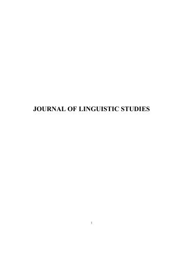 journal of linguistic studies