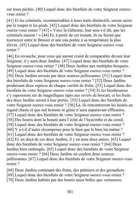 Lecture en ligne (version pdf) - Le Noble Coran