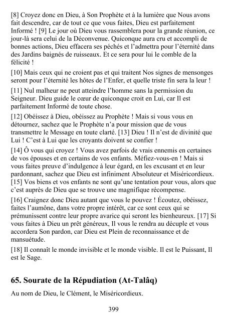 Lecture en ligne (version pdf) - Le Noble Coran