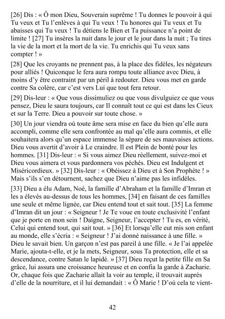 Lecture en ligne (version pdf) - Le Noble Coran