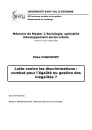 Lutte contre les discriminations - Bibliothèque Universitaire d'Evry ...