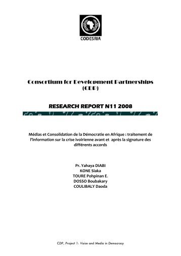 traitement de l'information sur la crise ivoirienne - codesria