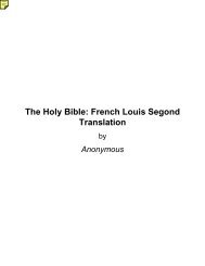 The Holy Bible: French Louis Segond Translation - Bible Portal