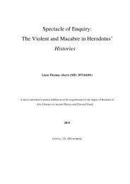 Spectacle of Enquiry: The Violent and Macabre in Herodotus' Histories