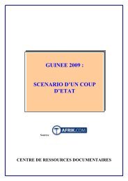 GUINEE 2009 : SCENARIO D'UN COUP D'ETAT - Aide et Action