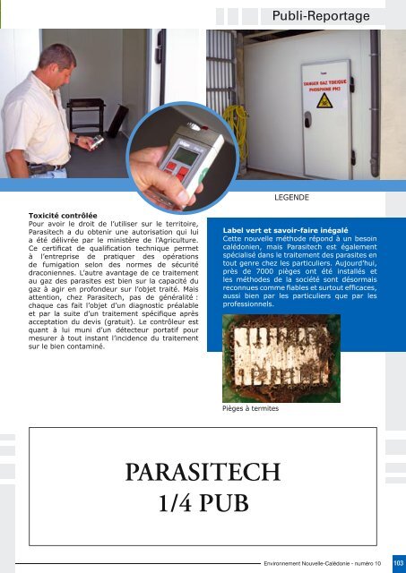 Télécharger notre brochure - parasitech nouvelle-caledonie